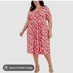 NWT Anne Klein Pink Floral Dress sz 2X